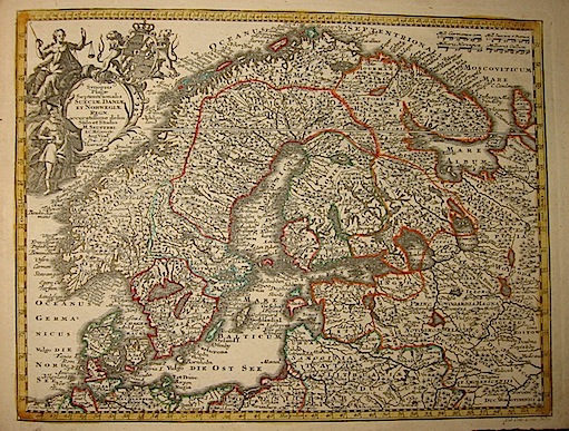Seutter Matthaeus (1678-1757)  Synopsis Plagae Septentrionalis Sueciae, Daniae et Norvegiae Regn... s.d. (ma 1744) Augsburg, presso C.Lotter 